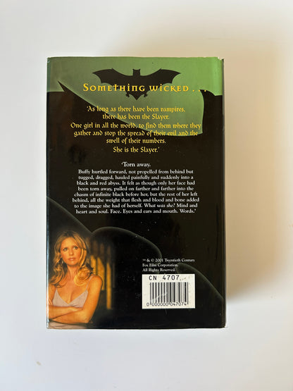 Book cover with a green section on the left and a dark section with text and a barcode on the right, featuring a woman and a bat.