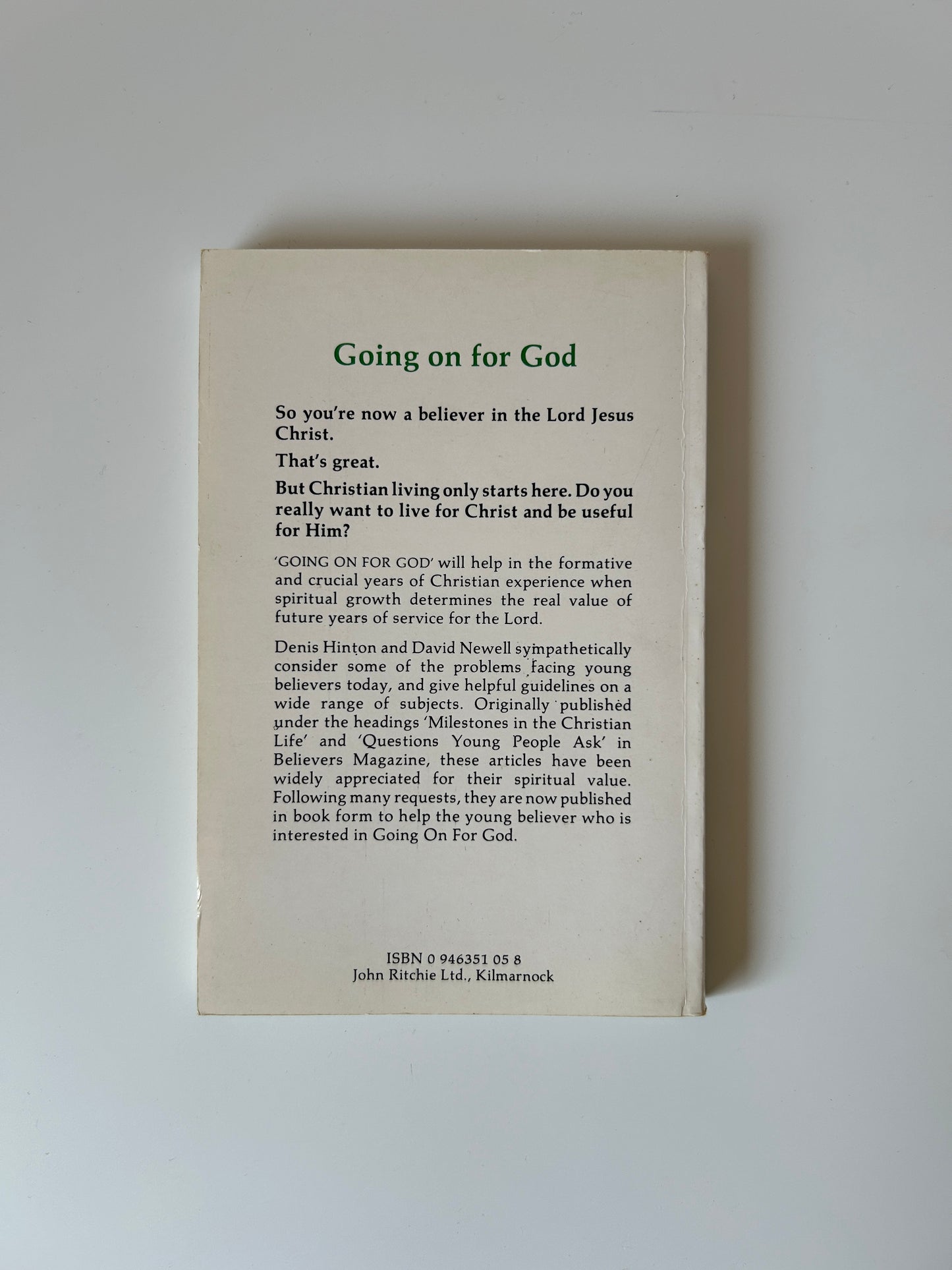 Going On for God – Denis Hinton & David Newell