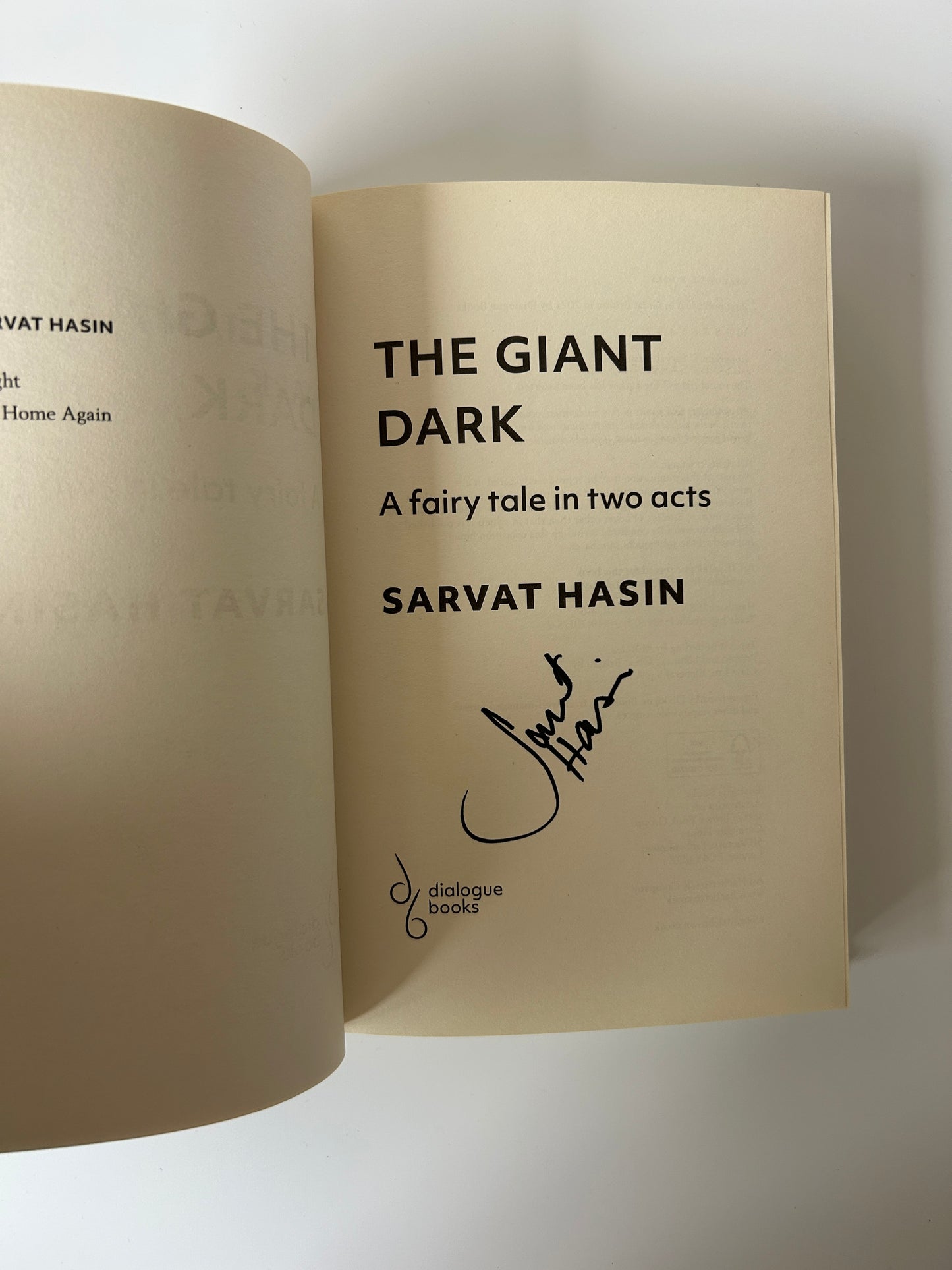 The Giant Dark - Sarvat Hasin (Signed First Edition)