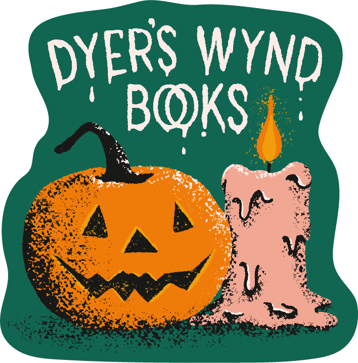 Dyers Wynd Books Pumpkin & Candle Sticker