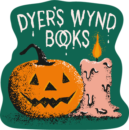 Dyers Wynd Books Pumpkin & Candle Sticker